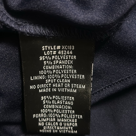 X by Xscape Navy Blur Sequin Detail Cocktail Dress NWT - Picture 5 of 5